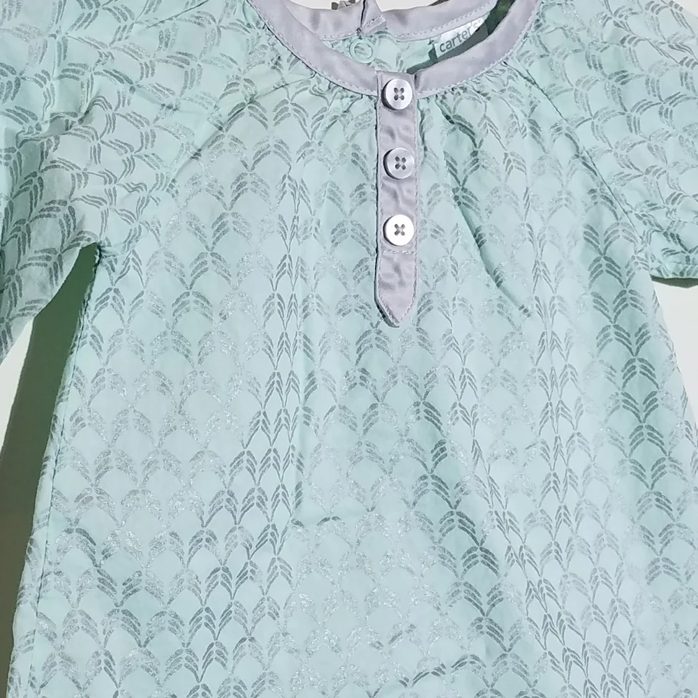 Carter's Green and Silver Shirt 3m